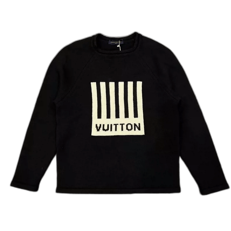 Louis Vuitton Louis Vuitton Black Knit Sweater Size L-yf Size US L / EU 52-54 / 3 - 1 Thumbnail