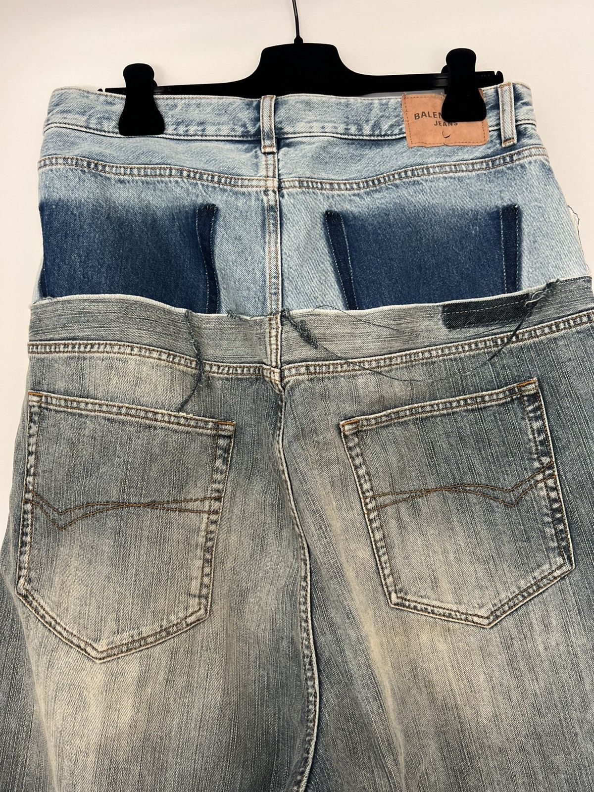 Balenciaga Blue Cut Up Double Waist Baggy Jeans Size US 32 / EU 48 - 7 Thumbnail
