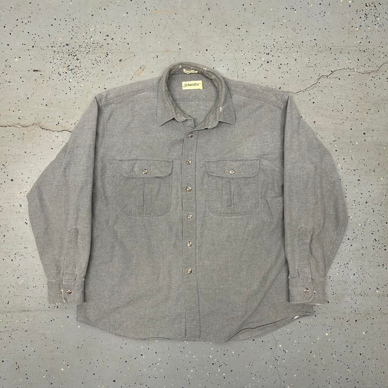 Other VTG Grey button-up flannel shirt Size US XL / EU 56 / 4 - 1 Thumbnail