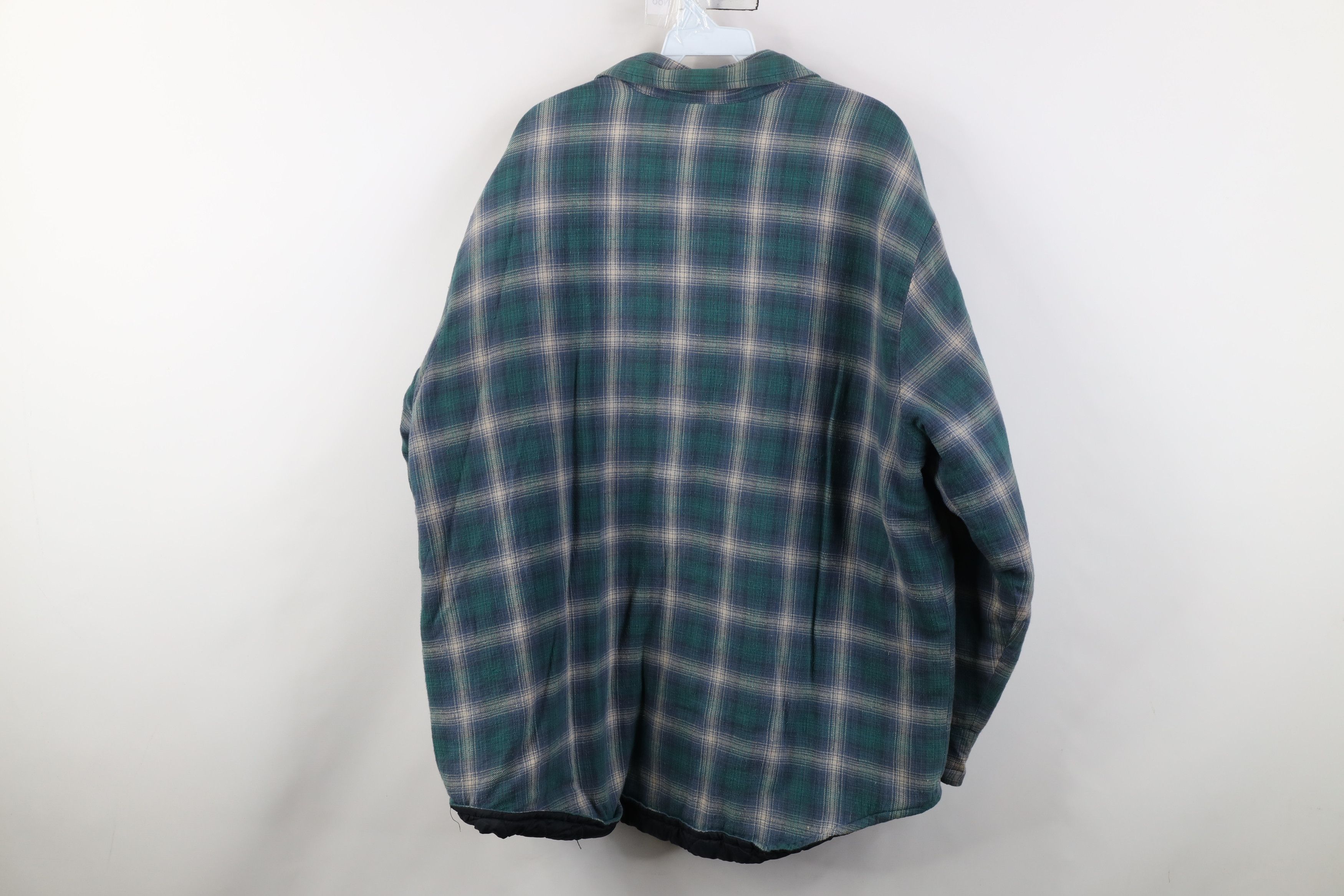 Vintage Vintage 90s Streetwear Quilted Flannel Shirt Jacket Plaid Size US XXL / EU 58 / 5 - 14 Thumbnail
