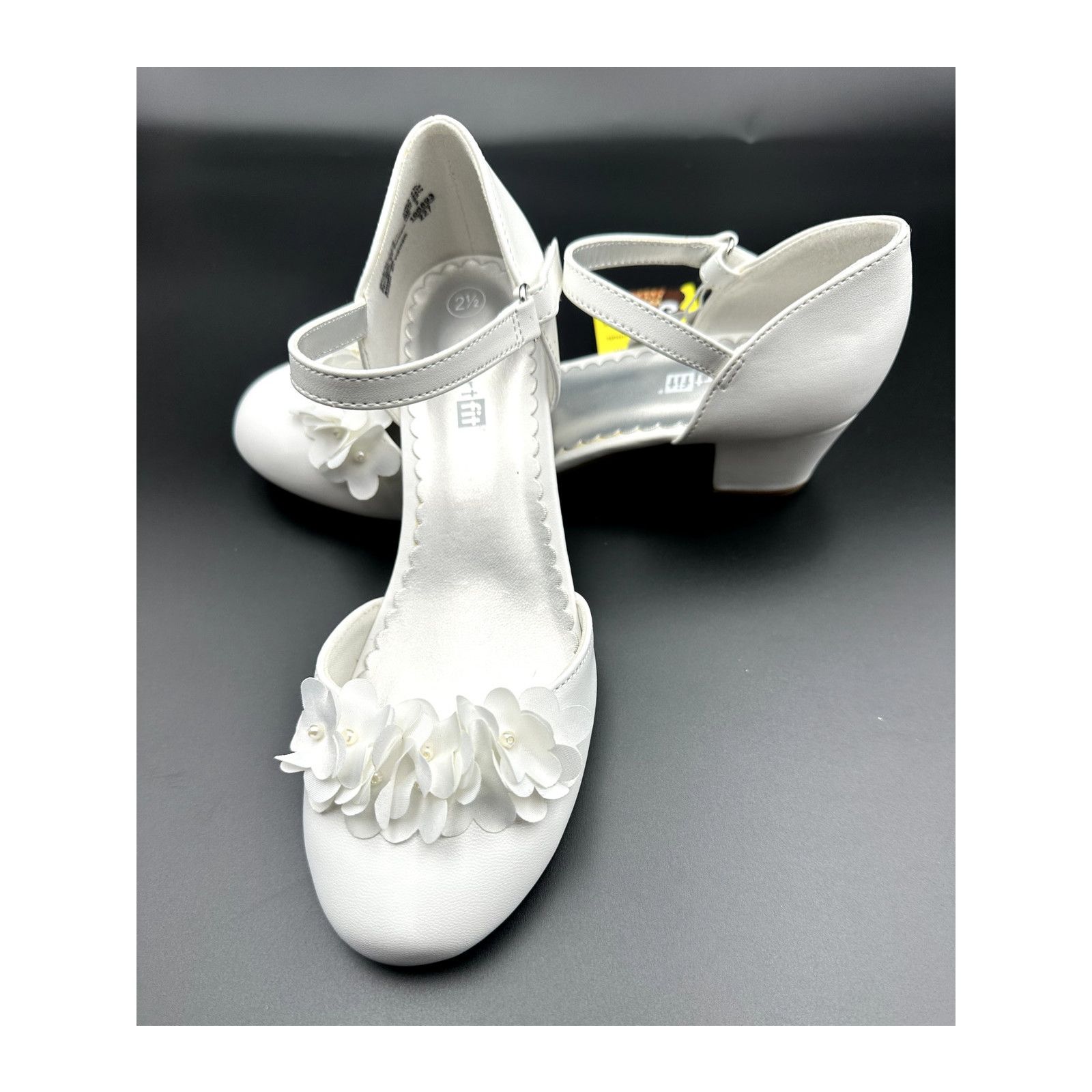 Other Smart Fit Cici Youth Girls White Floral Heel Size:4 Size US 4 / IT 34 - 2 Thumbnail