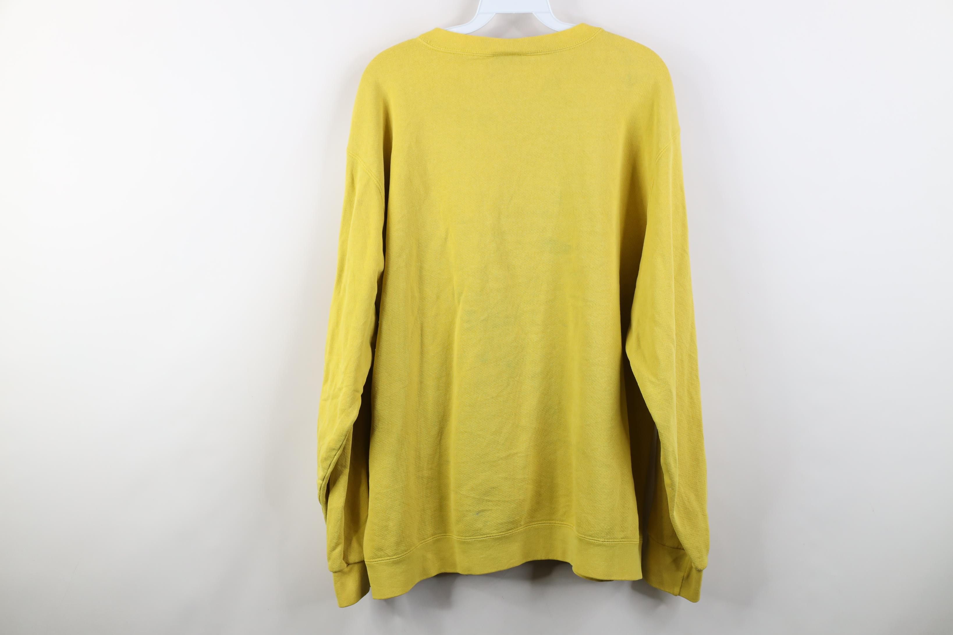 Nike Vintage 90s Y2K Nike Mini Swoosh Sweatshirt Banana Yellow Size US L / EU 52-54 / 3 - 15 Thumbnail