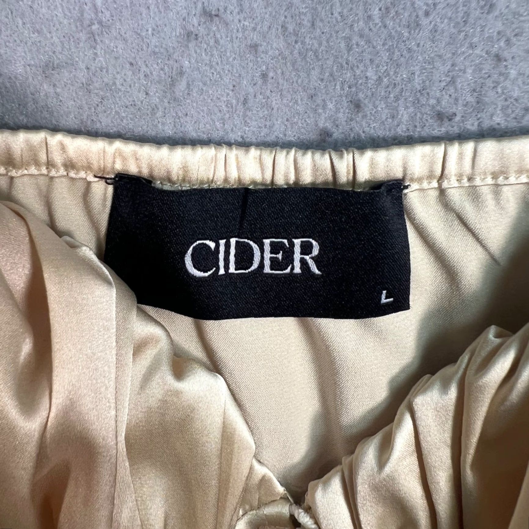 Cider Cider Gold Satin Bustier Crop Top Size Large Elegant Design Womens Size L / US 10 / IT 46 - 3 Thumbnail