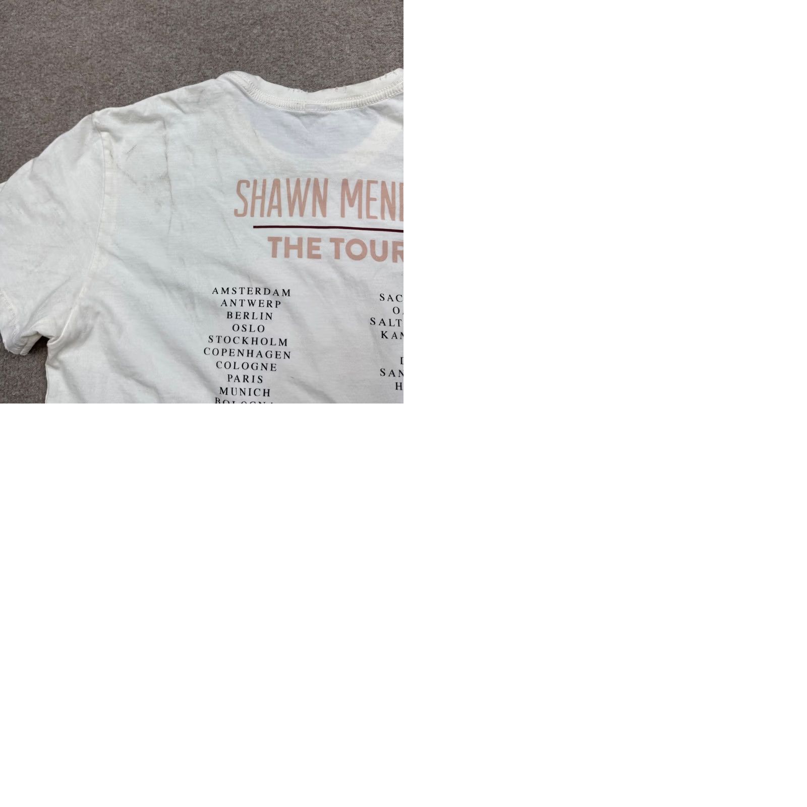 Bravado Shawn Mendes Shirt Women Small White Short Sleeve The Tour 2019 Bravado Women's T-Shirt Black? Size S / US 4 / IT 40 - 9 Thumbnail