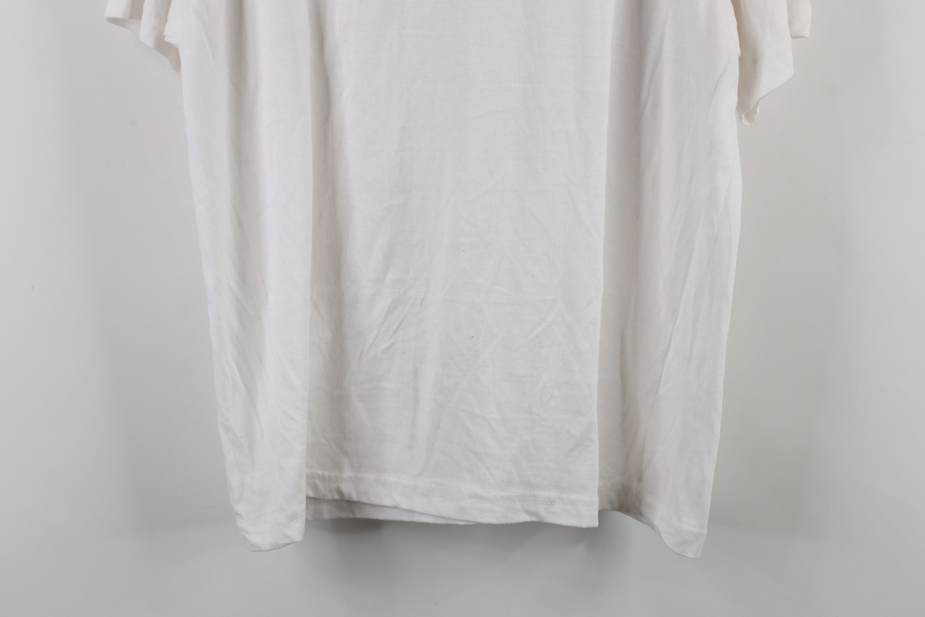 Vintage Vintage 90s Streetwear Sheer Short Sleeve T-Shirt White Size US M / EU 48-50 / 2 - 8 Thumbnail