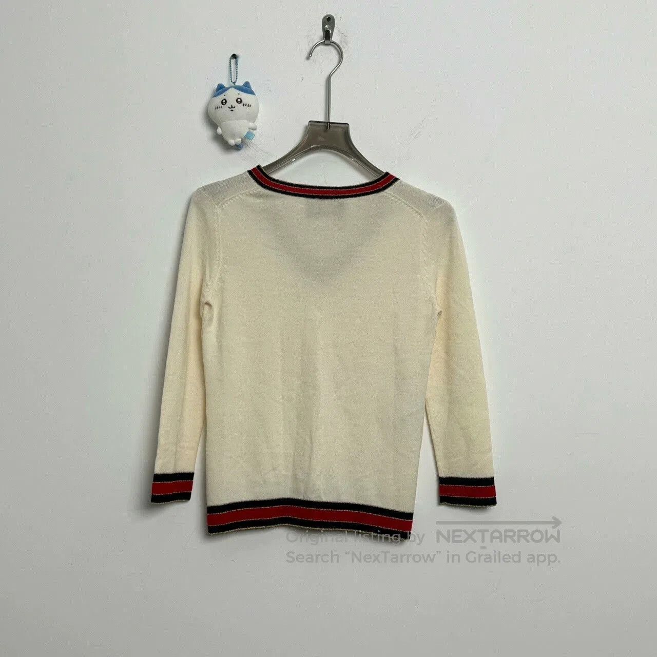 Gucci Gucci Red and White Striped Knit Sweater. Size S / US 4 / IT 40 - 2 Thumbnail