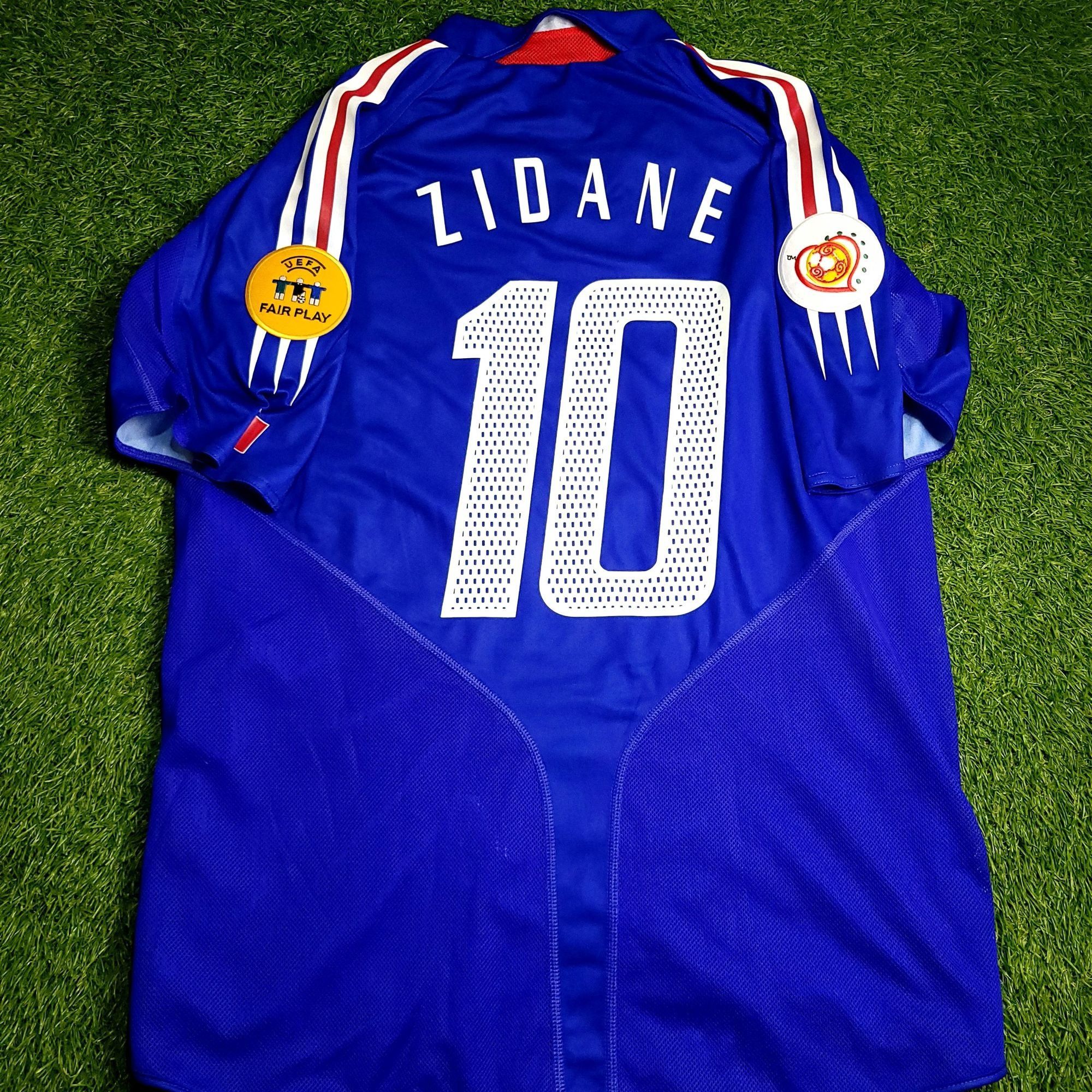 Adidas Zidane France 2004 EURO CUP PLAYER ISSUE Soccer Jersey L Size US L / EU 52-54 / 3 - 1 Thumbnail