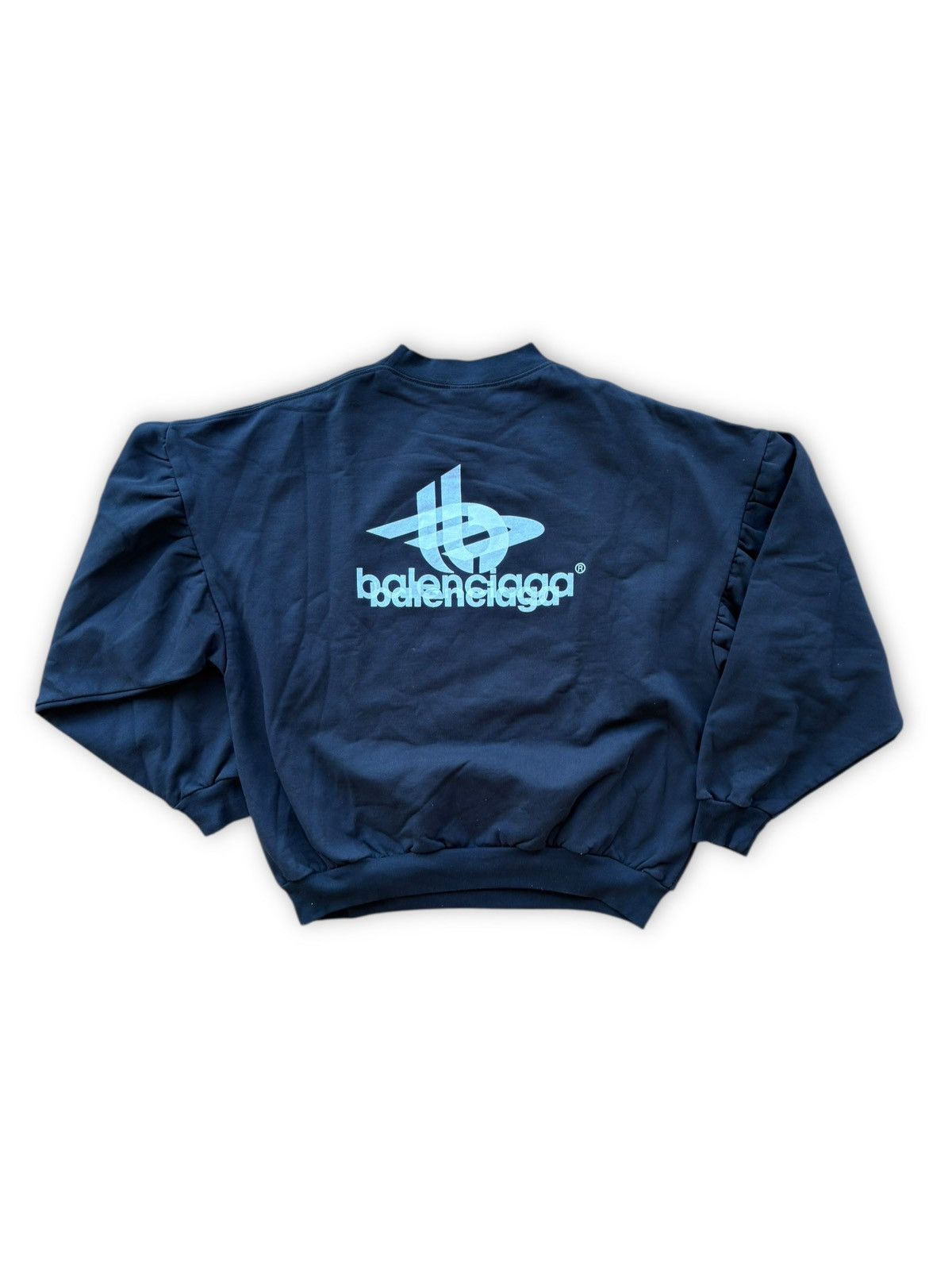 Balenciaga *RARE* BALENCIAGA 3B SPORT LOGO DEMNA GHOST BOXY CREWNECK Size US S / EU 44-46 / 1 - 14 Thumbnail