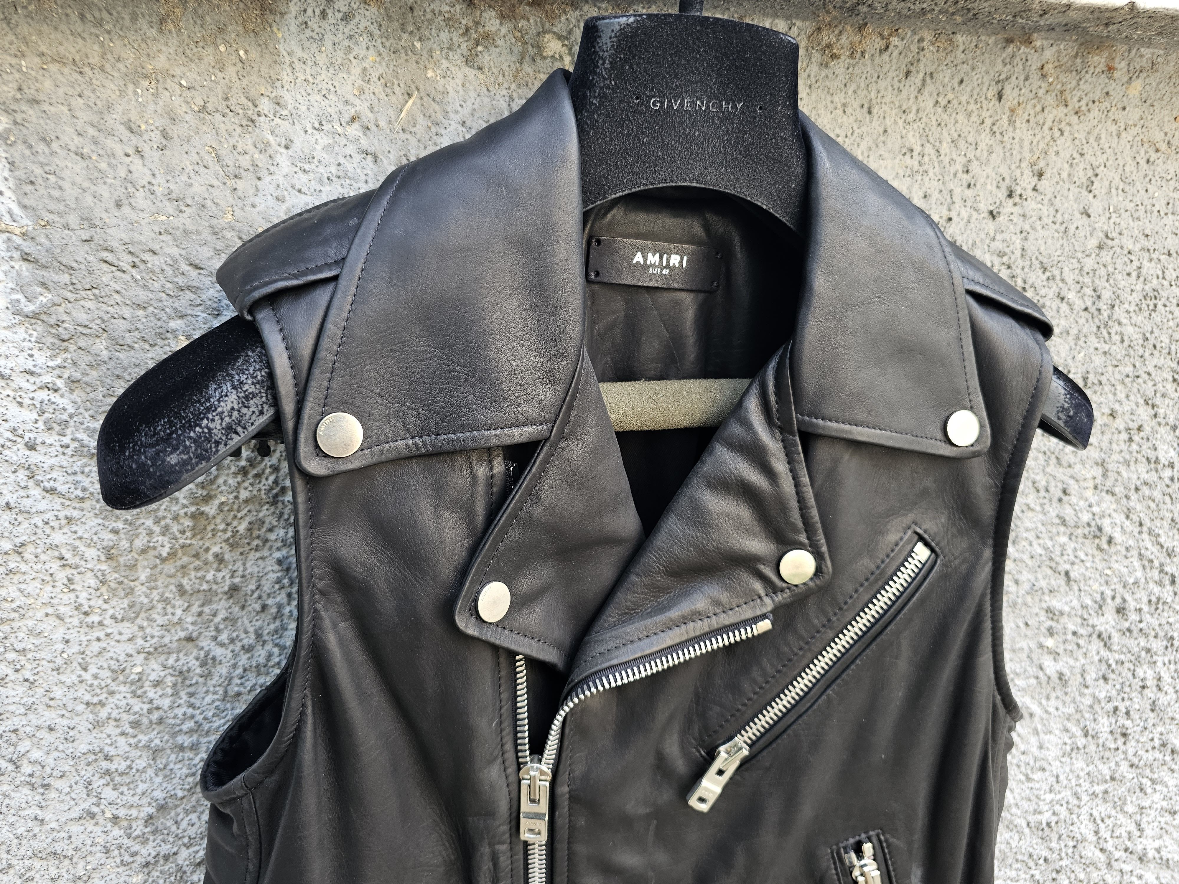 Amiri $3200 AMIRI Black Fringed Women's Biker Leather Vest Size M / US 6-8 / IT 42-44 - 11 Thumbnail