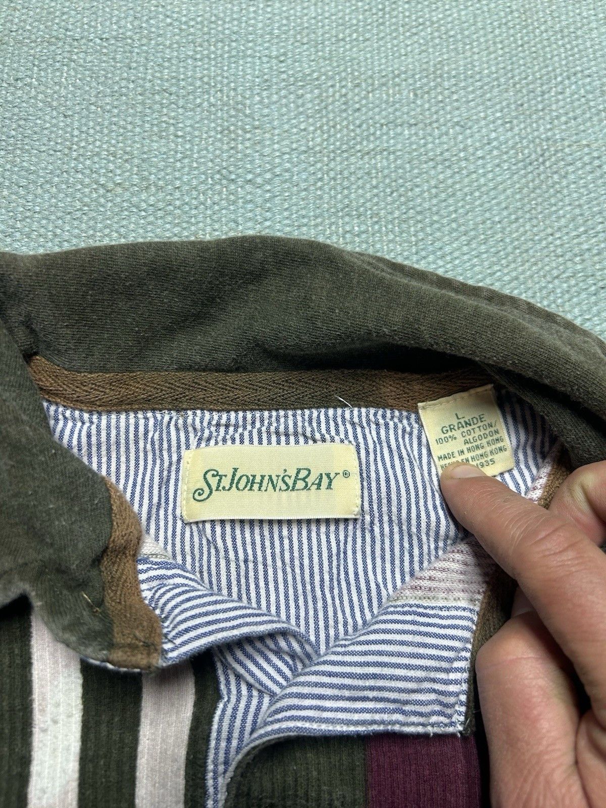 Vintage Vtg St. John’s bay polo shirt cotton knit men’s large Size US L / EU 52-54 / 3 - 6 Thumbnail