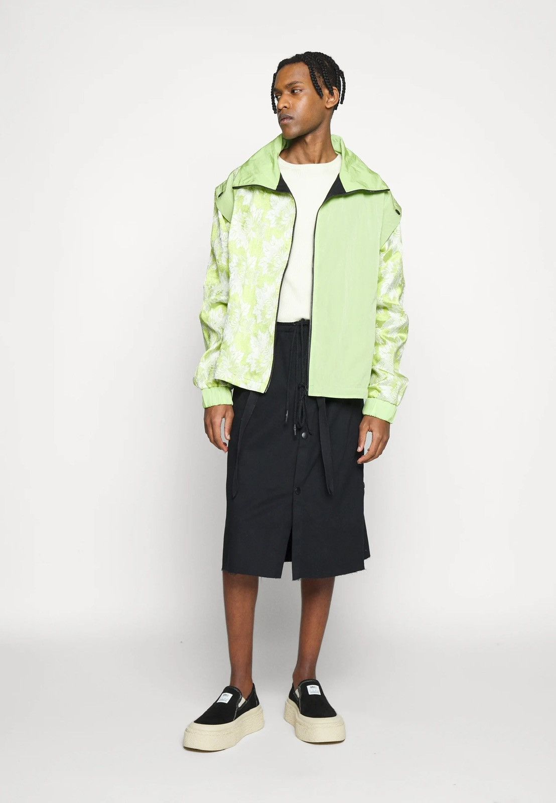 Japanese Brand !DS! AW22 Zsigmond Kassa Acid Green Jacket Coat Size US M / EU 48-50 / 2 - 5 Thumbnail