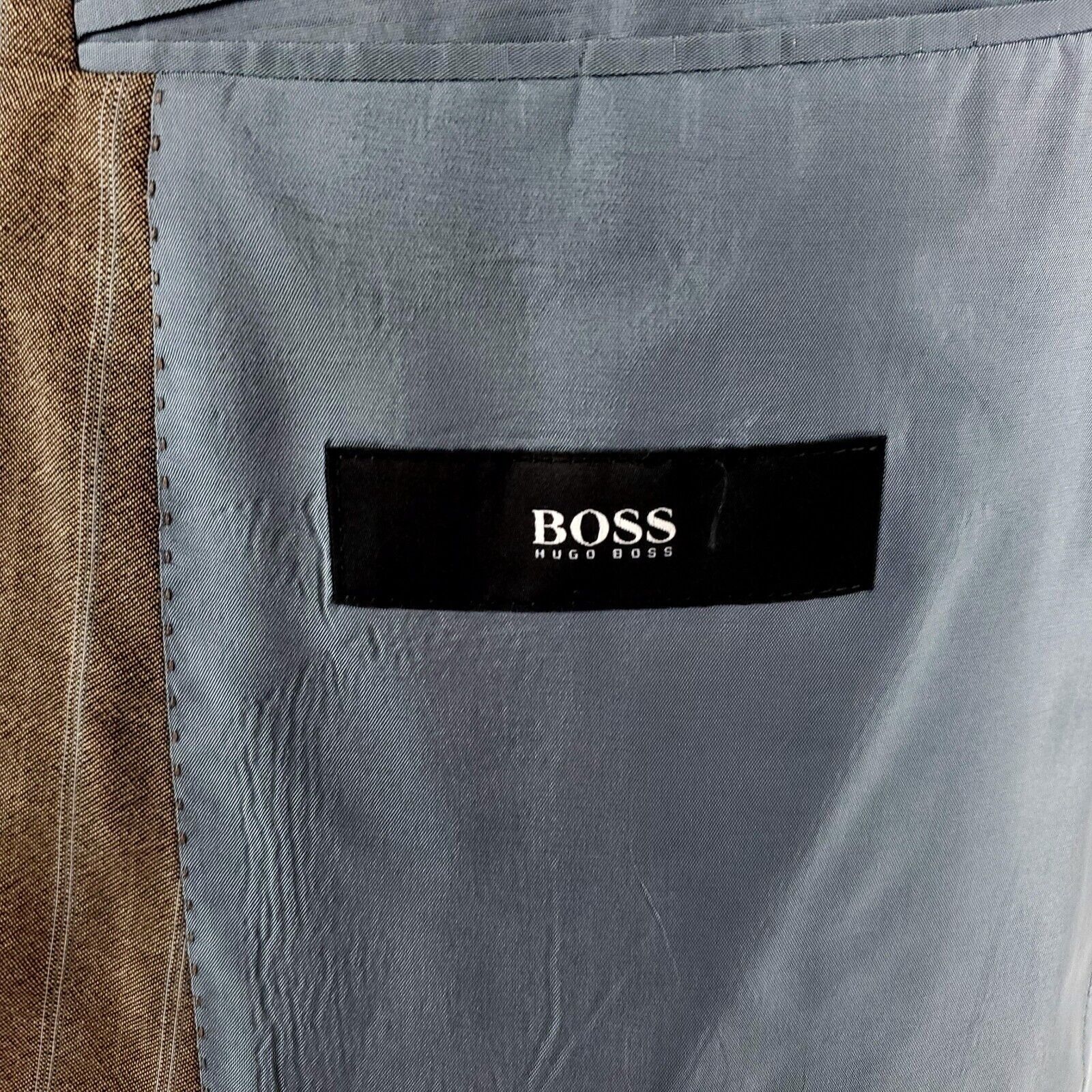 Hugo Boss Hugo Boss Rosselini Virgin Wool 3 Button Suit Jacket 42R Bei Size 42R - 7 Thumbnail