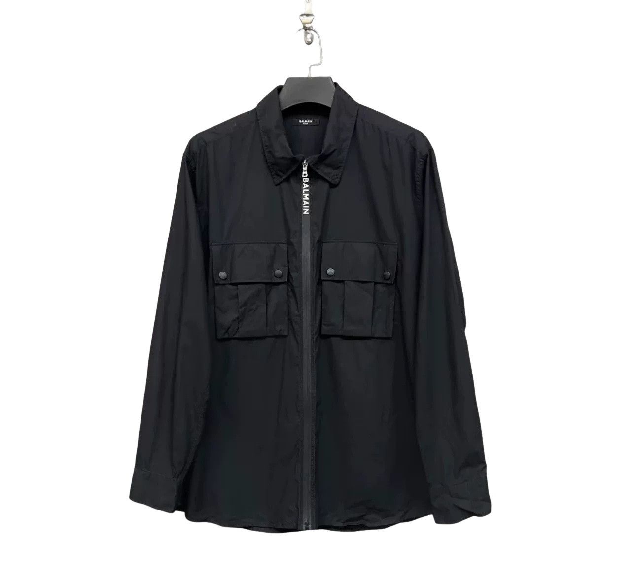 Balmain Balmain Black Zip-Up Light Jacket Size M Size US M / EU 48-50 / 2 - 1 Thumbnail
