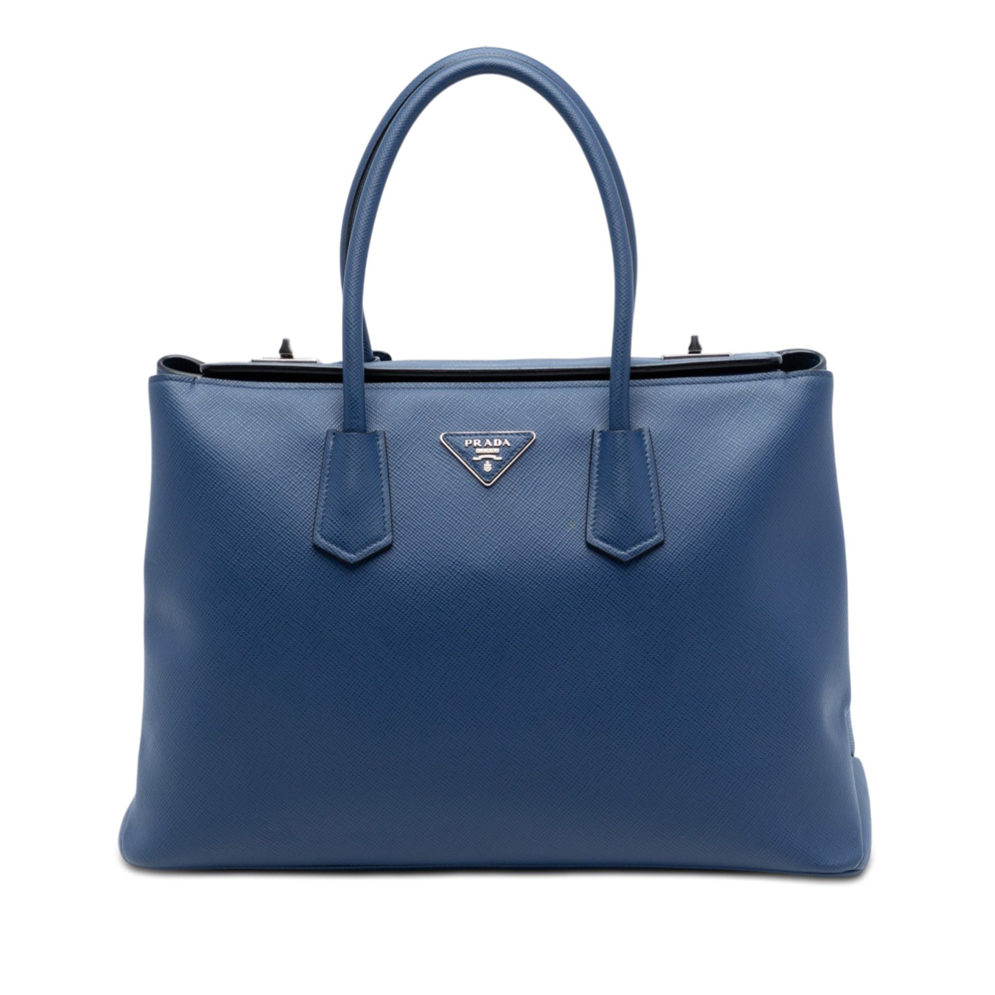 Prada Saffiano Cuir Turnlock Twin Satchel Size ONE SIZE - 1 Thumbnail