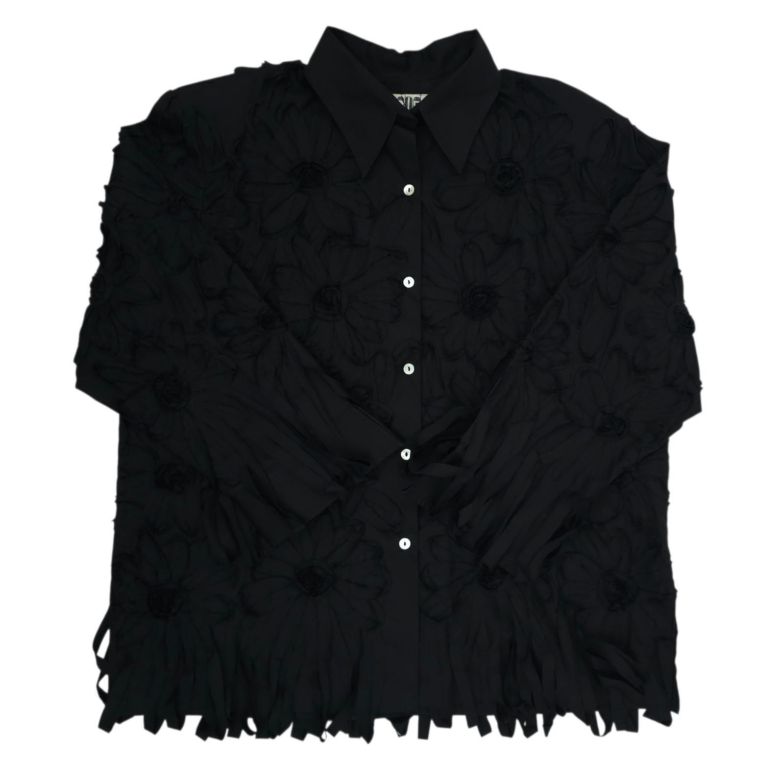 Other Pong Poco Shirt XL Fabric Ribbons Textured Flower Boho Artsy Size XL / US 12-14 / IT 48-50 - 9 Thumbnail