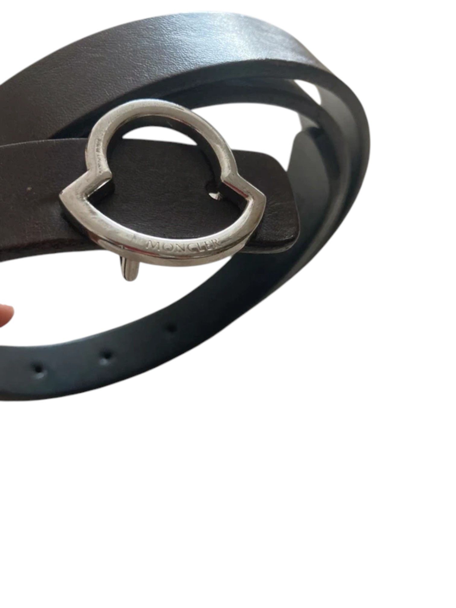 Moncler Moncler Leather Belt with Logo Buckle Size ONE SIZE - 1 Thumbnail