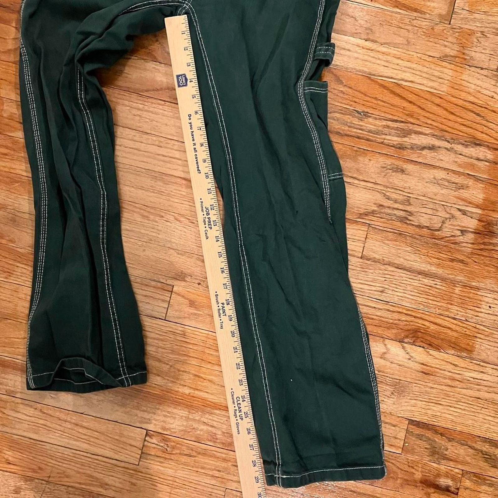 Bershka Bershka Forest Green Carpenter Workwear Pants Size 27" / US 4 / IT 40 - 7 Thumbnail