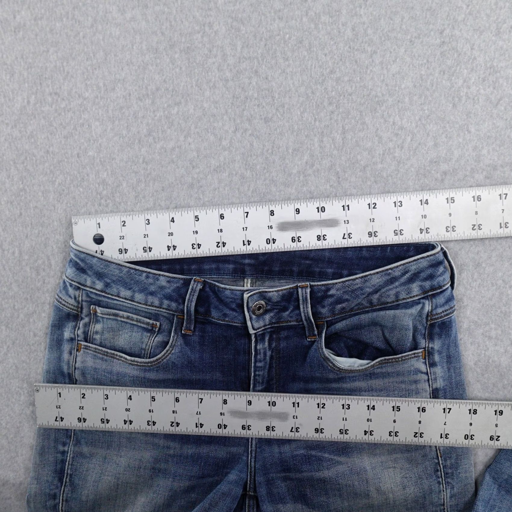 G-Star G-Star Skinny Jeans Womens 30 (30X30) Mid Blue Denim Slim 5-Pocket Shirt Hat? Size 30" / US 8 / IT 44 - 7 Thumbnail