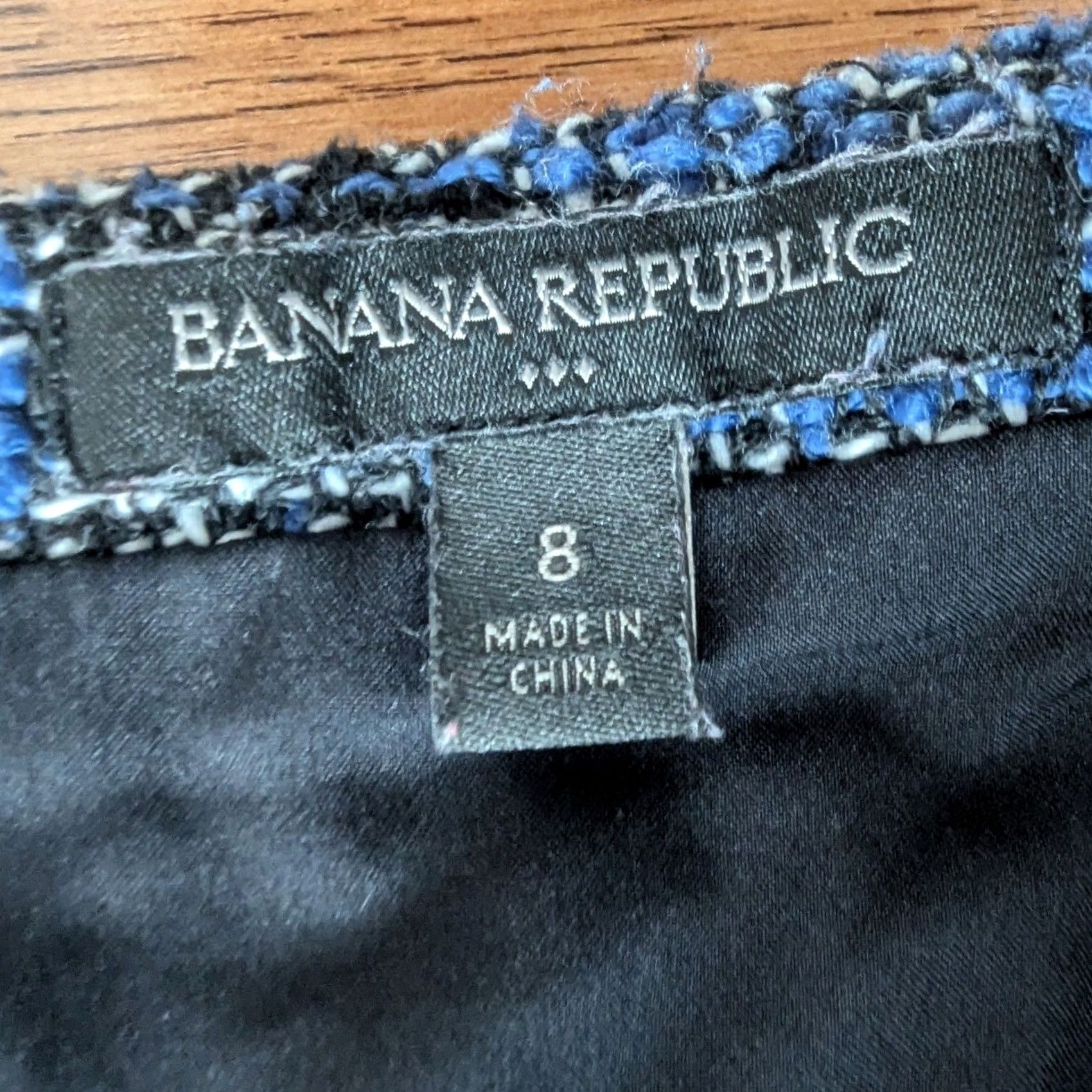 Banana Republic Banana Republic Skirt Pencil Black Blue Tweed Size 8 Office Workwear Women Slit Zipper Back Vintage No Size 30" / US 8 / IT 44 - 4 Thumbnail