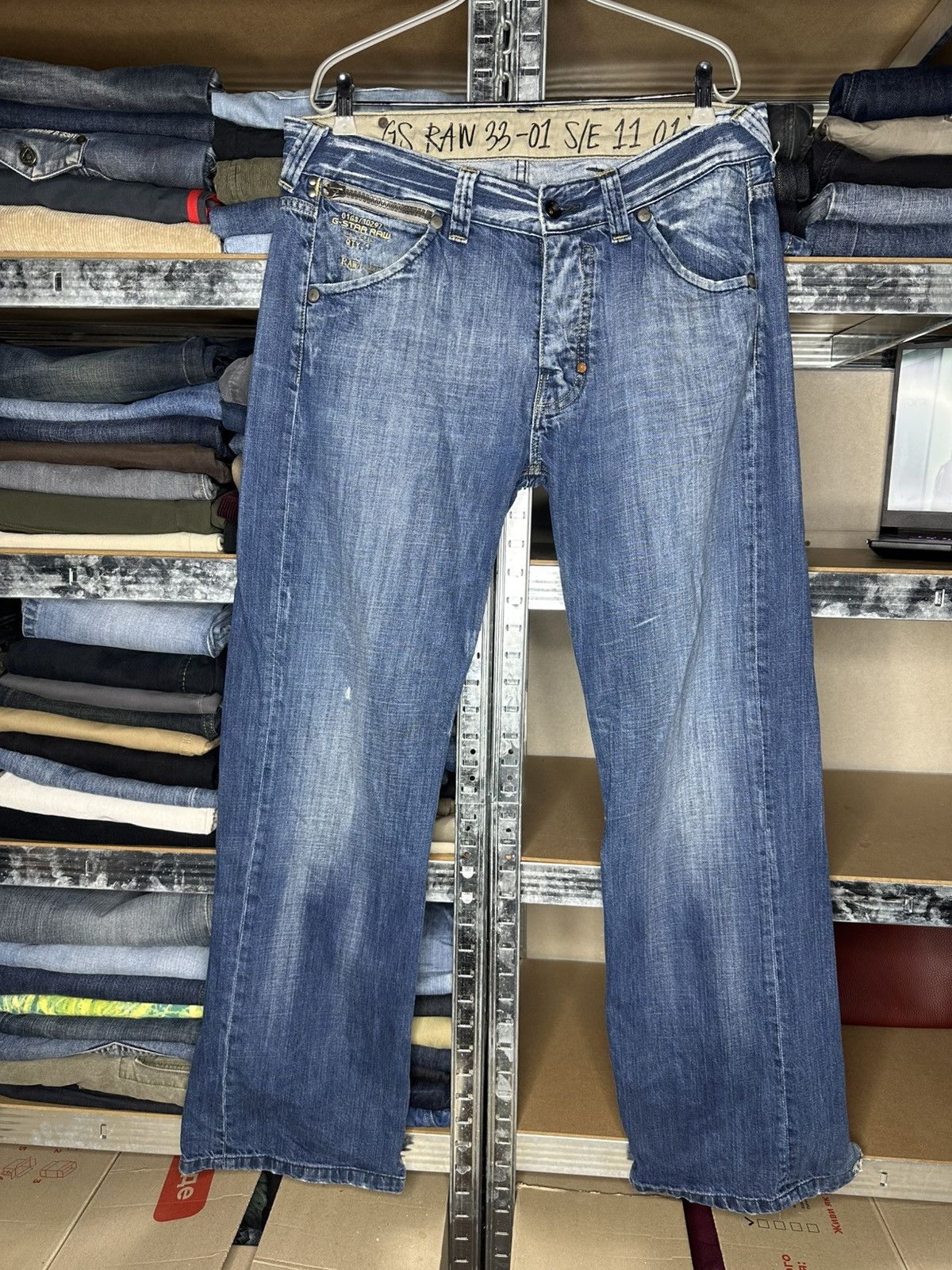 G-Star G-Star Raw 33-01 S/E 11 01 Studded Denim Jeans Size W34 L34 Size US 34 / EU 50 - 1 Thumbnail