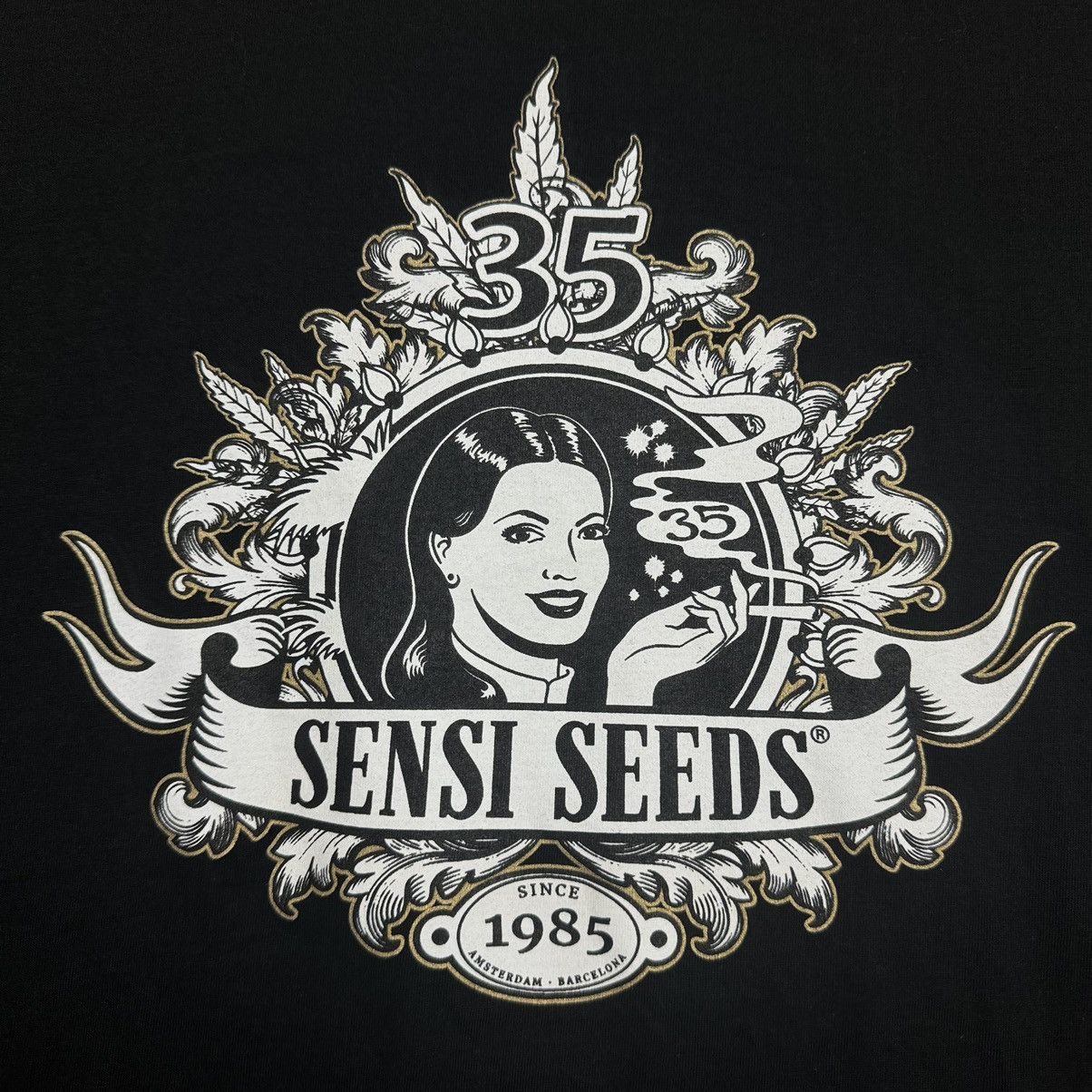 Band Tees Sensi Seeds Anniversary Black Tee Size US M / EU 48-50 / 2 - 6 Thumbnail
