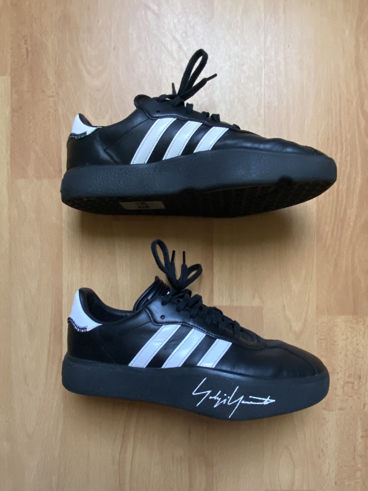 Adidas × Y-3 × Yohji Yamamoto Y3 Premium Leather Sneakers Size US 8.5 / EU 41-42 - 8 Thumbnail