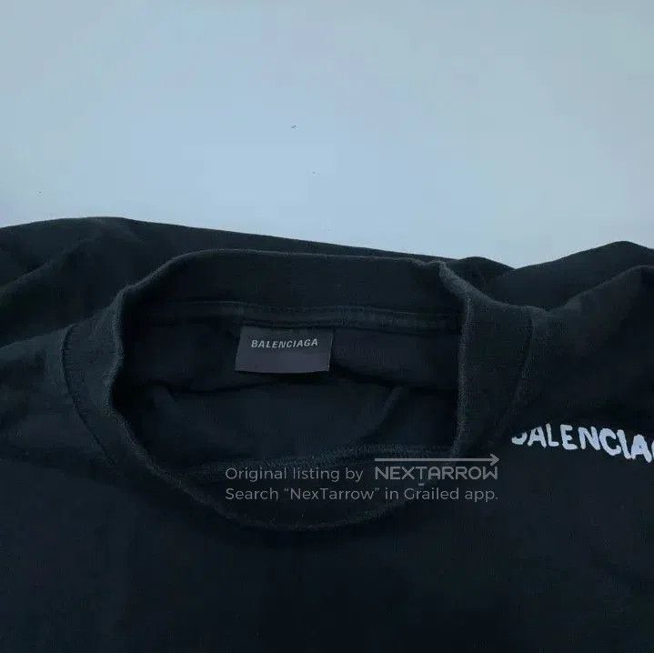 Balenciaga Balenciaga SS23 Logo Print Black Short Sleeve T. Size US S / EU 44-46 / 1 - 2 Thumbnail