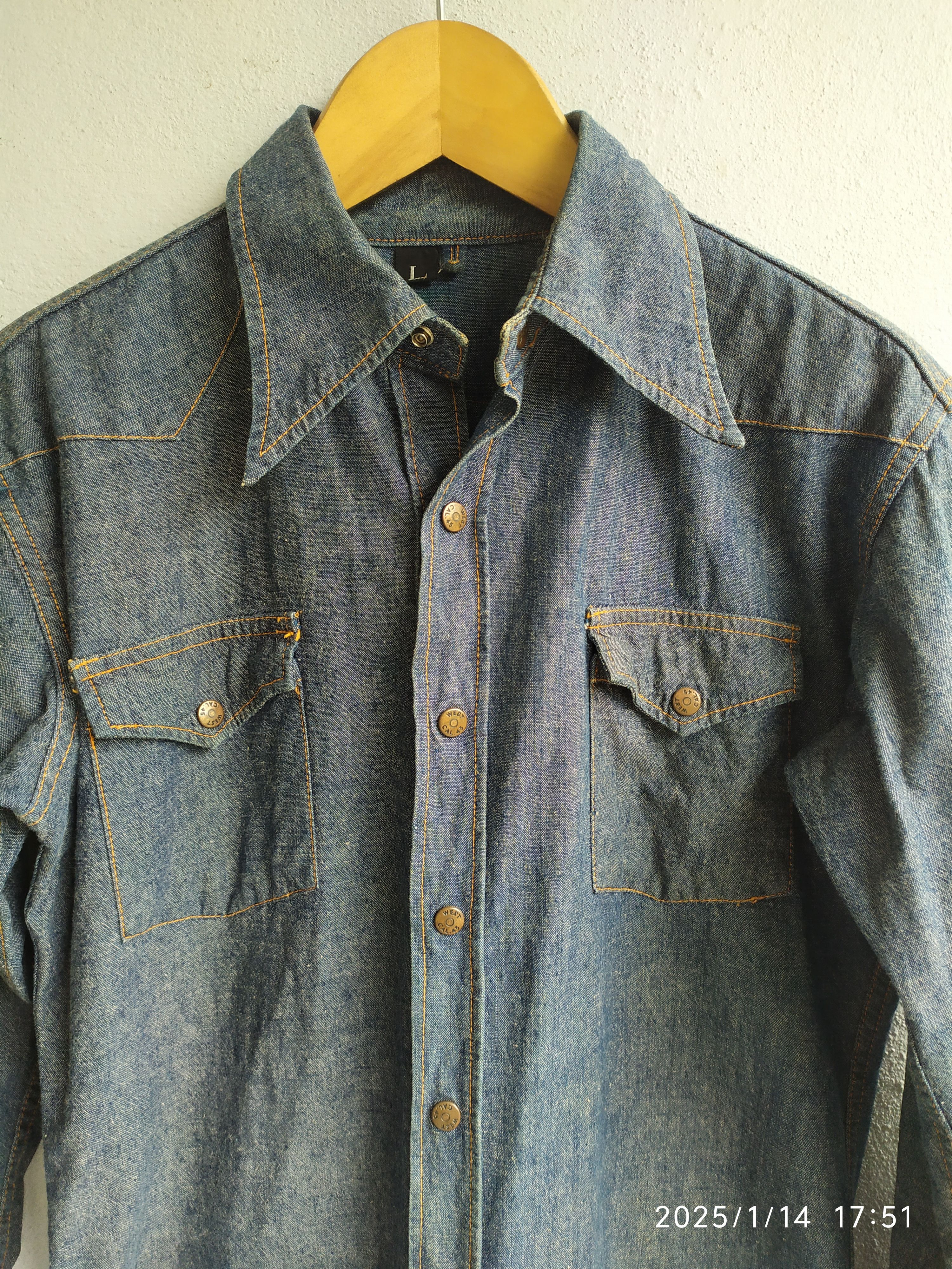 If Six Was Nine × Japanese Brand × Le Grande Bleu (L.G.B.) Vintage Japanese west cal Denim Lgb shirt Size US L / EU 52-54 / 3 - 2 Thumbnail