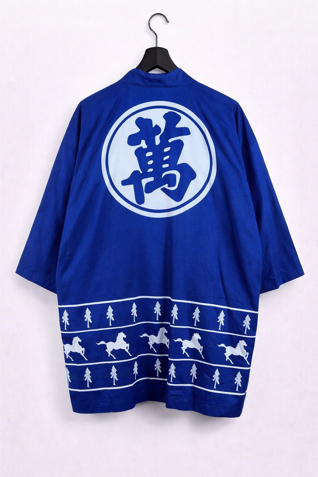 Japanese Brand Vintage Japanese Happi Coat Blue Kanji Print Festival Size US M / EU 48-50 / 2 - 1 Thumbnail