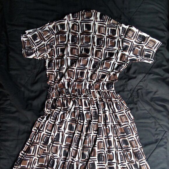 Other Claire Tiffany Traveler Abstract Pattern Dress Midi Size M / US 6-8 / IT 42-44 - 5 Thumbnail