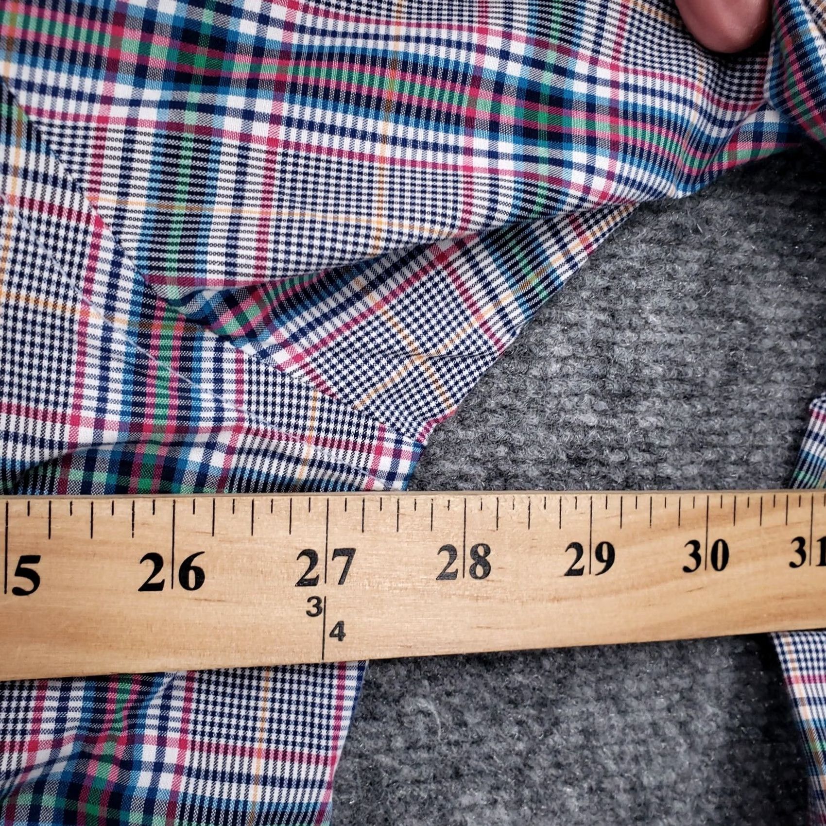 Vintage Alan Flusser Shirt Mens 2XL Blue Button Plaid Long Sleeve One Pocket Size US XXL / EU 58 / 5 - 6 Thumbnail