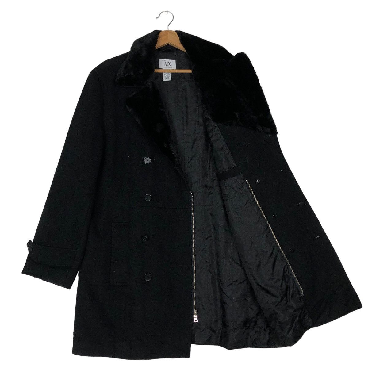 Japanese Brand 🔥Double Breast Mink Fur Jacket Armani Exchange Rich Black Size US M / EU 48-50 / 2 - 9 Thumbnail
