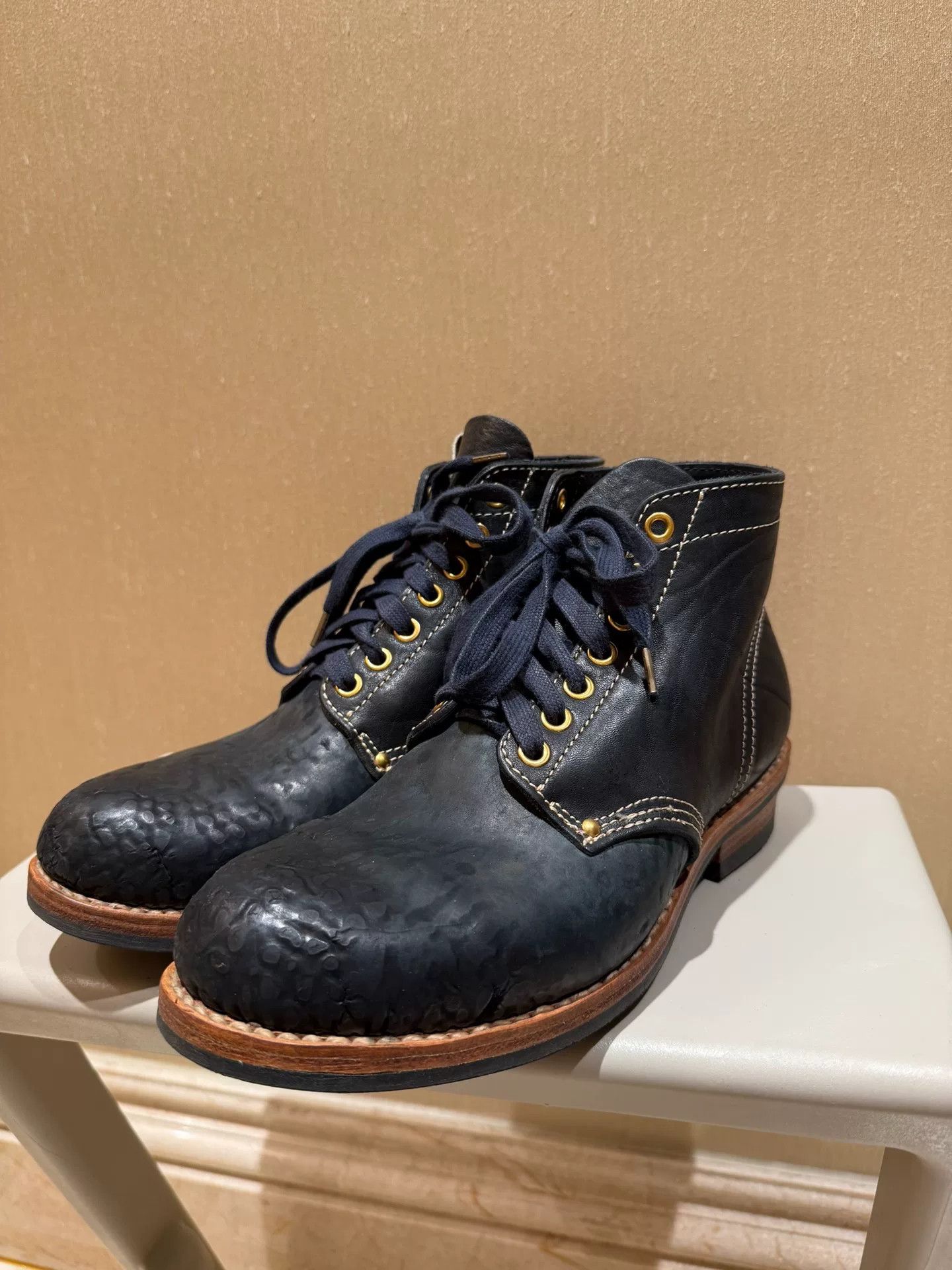 Visvim visvim brigadier boots in navy leather Size US 8 / EU 41 - 1 Thumbnail