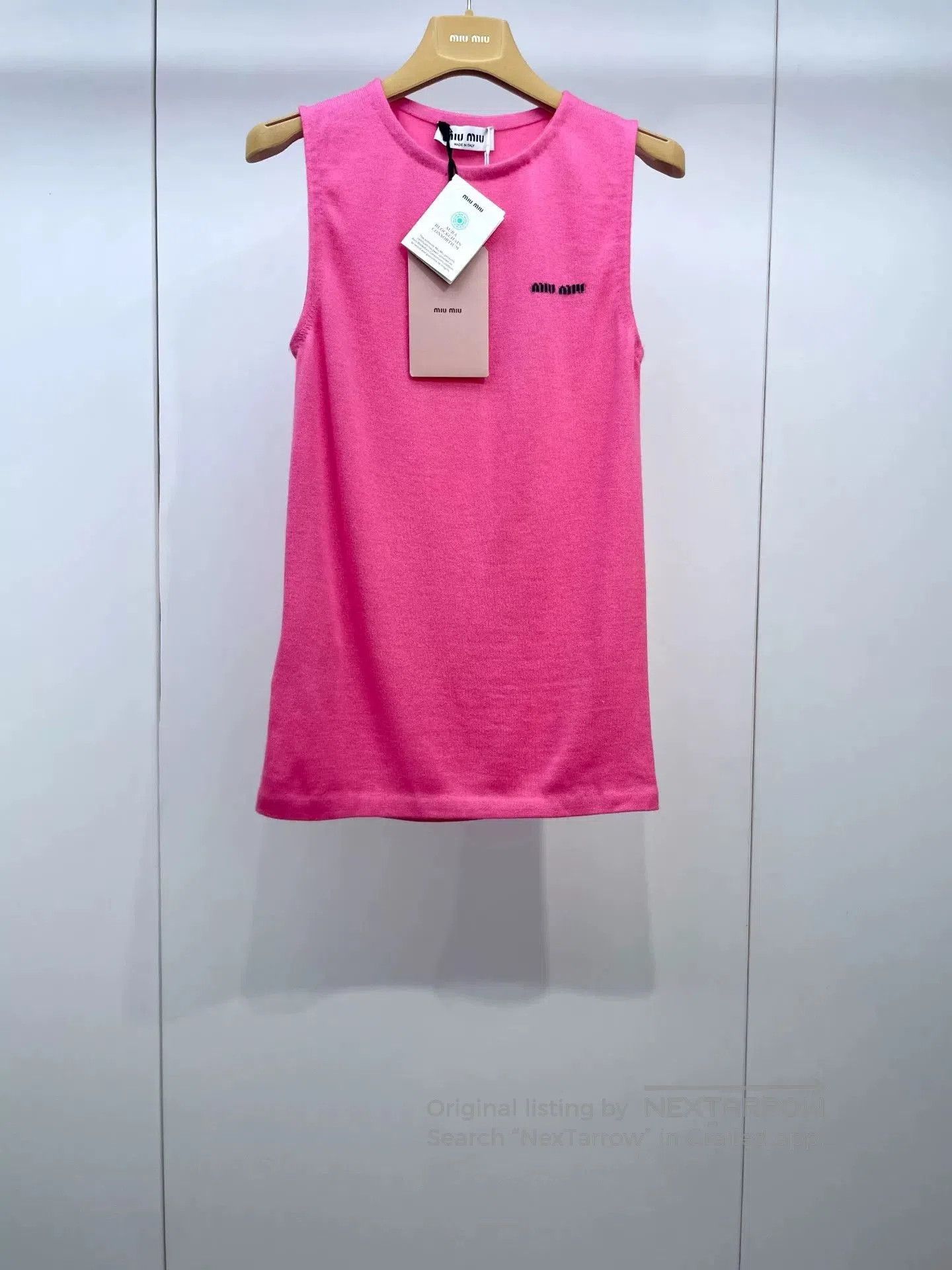 Miu Miu Miu Miu 2025 Letter Logo Knit Vest. Size XS / US 0-2 / IT 36-38 - 1 Thumbnail