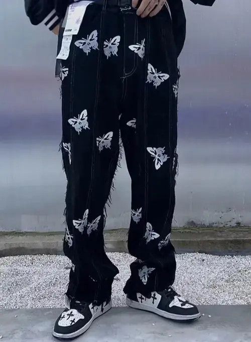 Japanese Brand × Vintage Butterfly pants streetwear Size US 32 / EU 48 - 3 Thumbnail