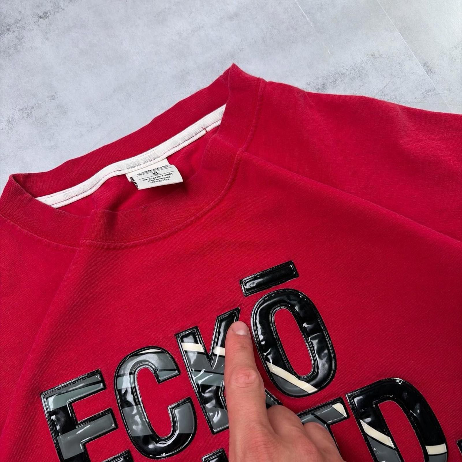 Ecko Unltd. Y2K Red Ecko Unltd Grunge Skater T-Shirt Size US XL / EU 56 / 4 - 6 Thumbnail