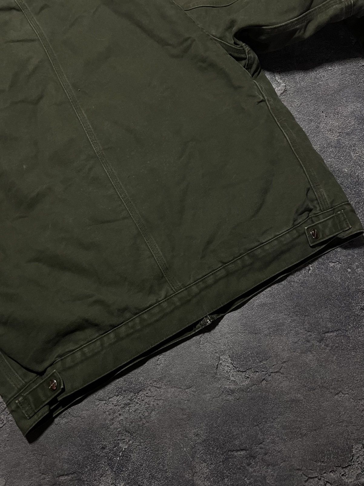 Carhartt Vintage 90s Carhartt Olive Detroit Jacket Streetwear Faded Size US L / EU 52-54 / 3 - 7 Thumbnail