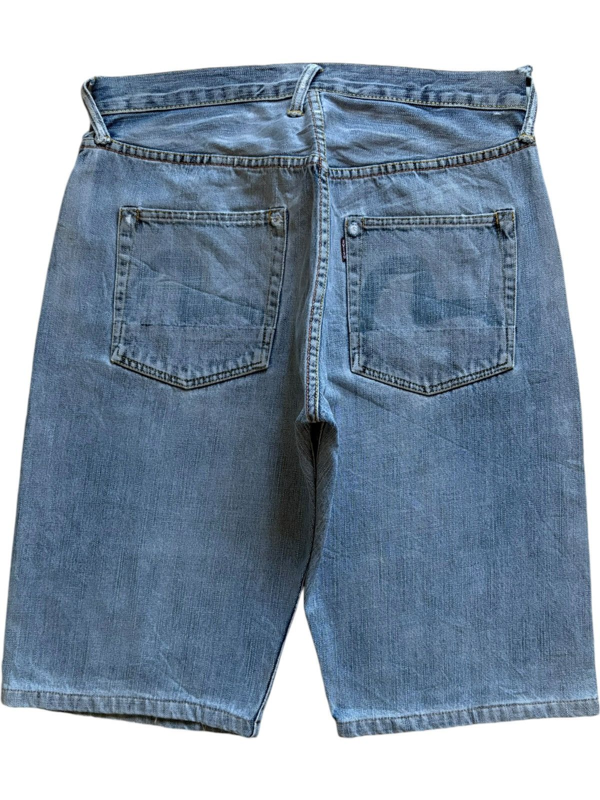 Evisu × Japanese Brand Vintage Japanese Evisu Seagulls Blue Wash Jean Shorts Size US 33 - 2 Thumbnail