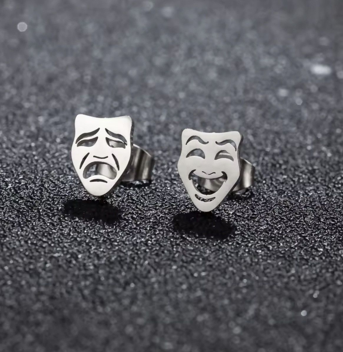 Jewelry Funny Mask Stud Earring Size ONE SIZE - 1 Thumbnail
