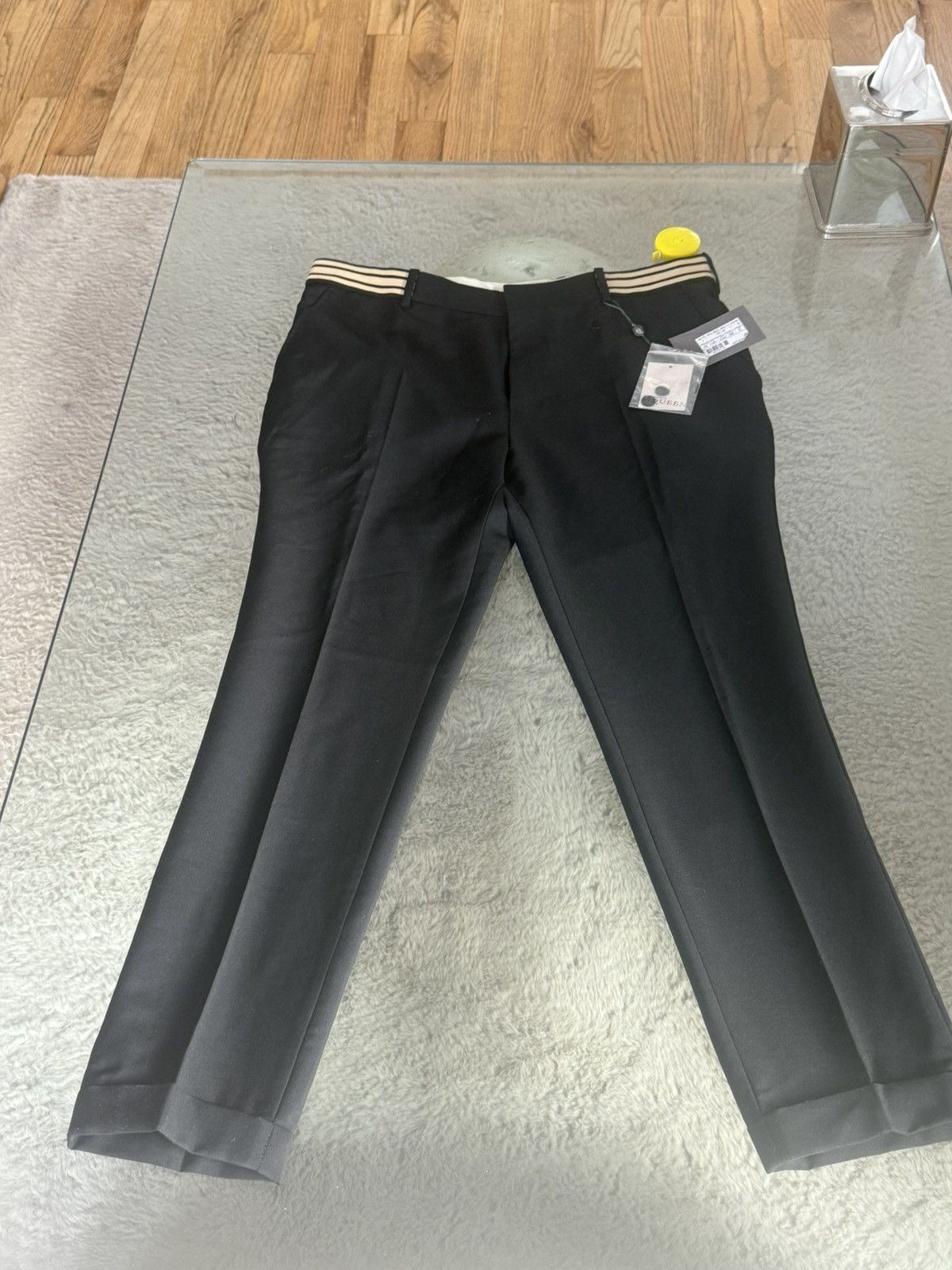 Alexander McQueen Alexander McQueen Branded Black Trouser / Pant Size 42R - 4 Thumbnail