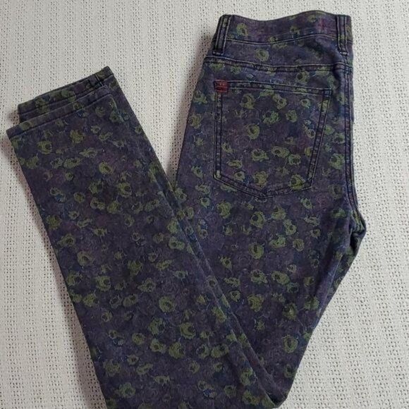 Bdg BDG Skinny Mid Rise Sz. 27 x 30 Colorful Floral Blue Jeans w Size 27" / US 4 / IT 40 - 3 Thumbnail