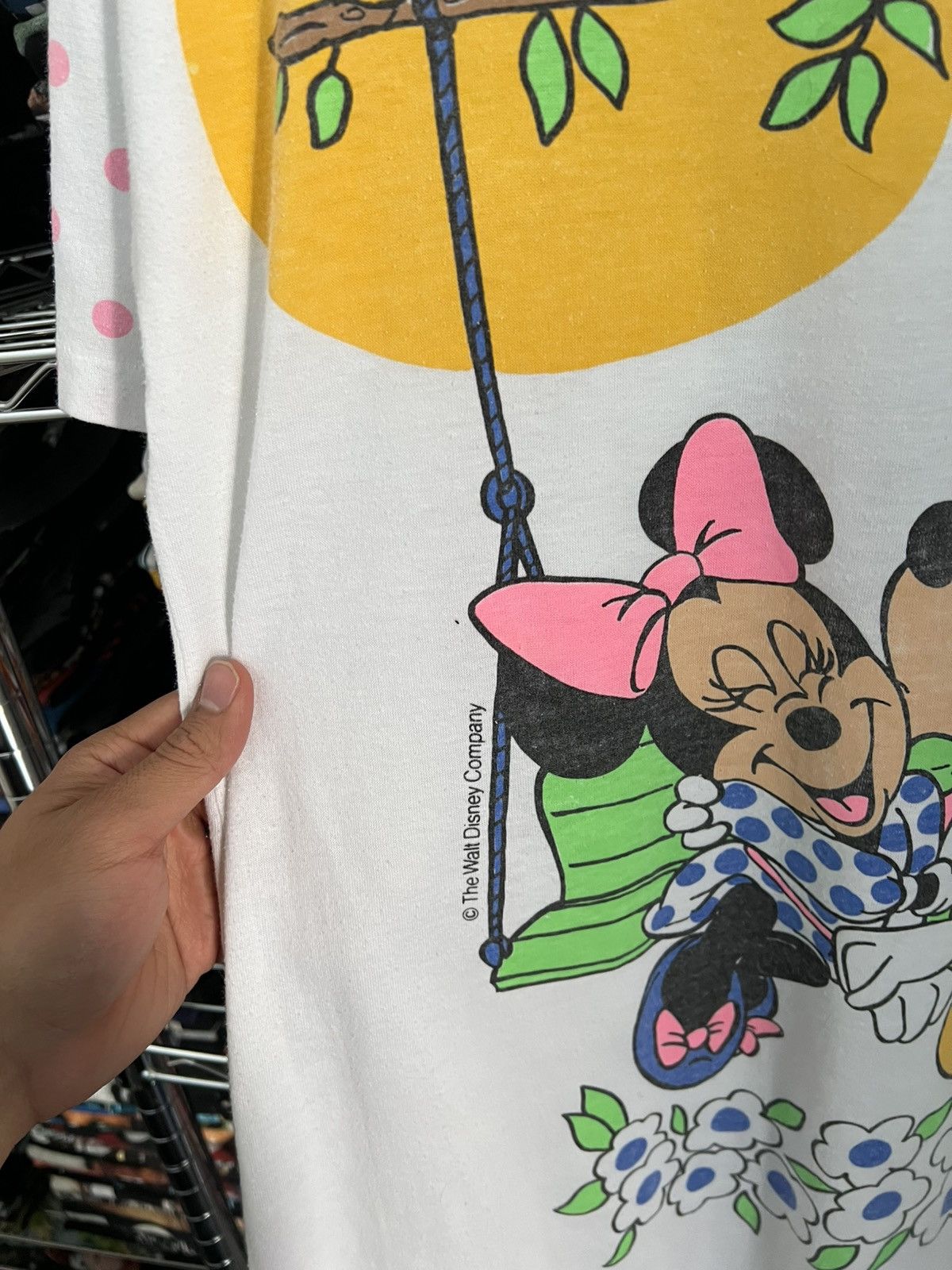 Disney 80s Mickey Minnie Mouse Love Single Stitch Tee Size US L / EU 52-54 / 3 - 3 Thumbnail