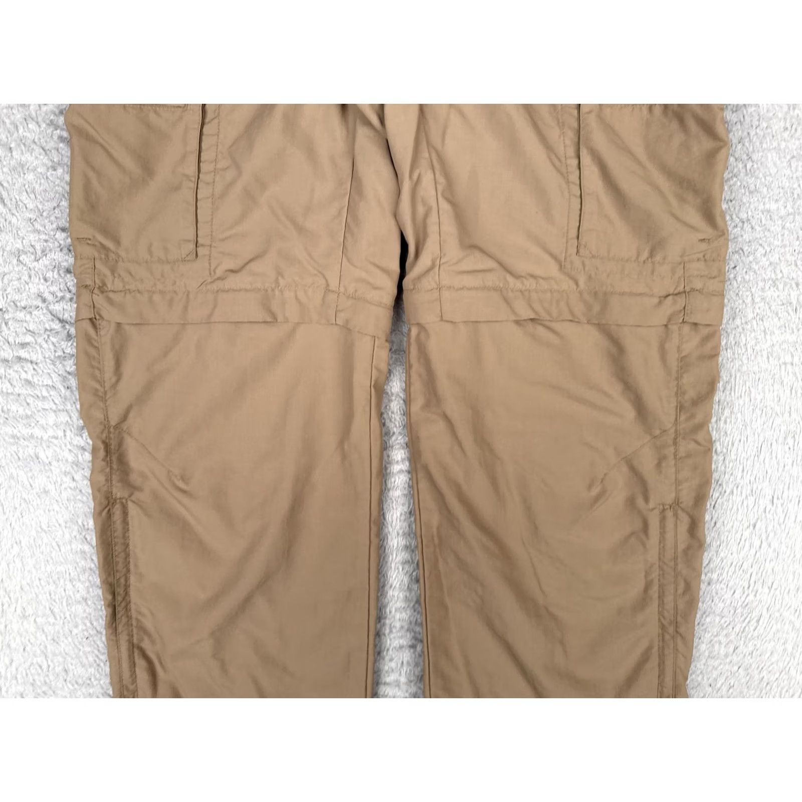 Vintage REI Womens 8P Beige Convertible Zip Off Hiking Cargo Nylon UPF 50+ Travel Pants Size 30" / US 8 / IT 44 - 3 Thumbnail