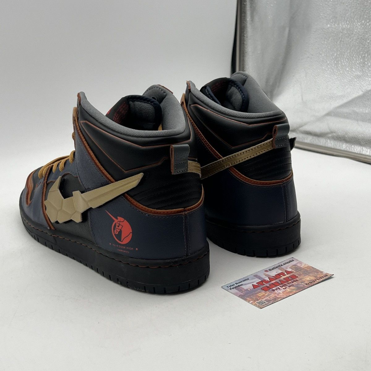 Nike Gundam x nike dunk high sb project unicorn banshee norn Size US 13 / EU 46 - 4 Thumbnail