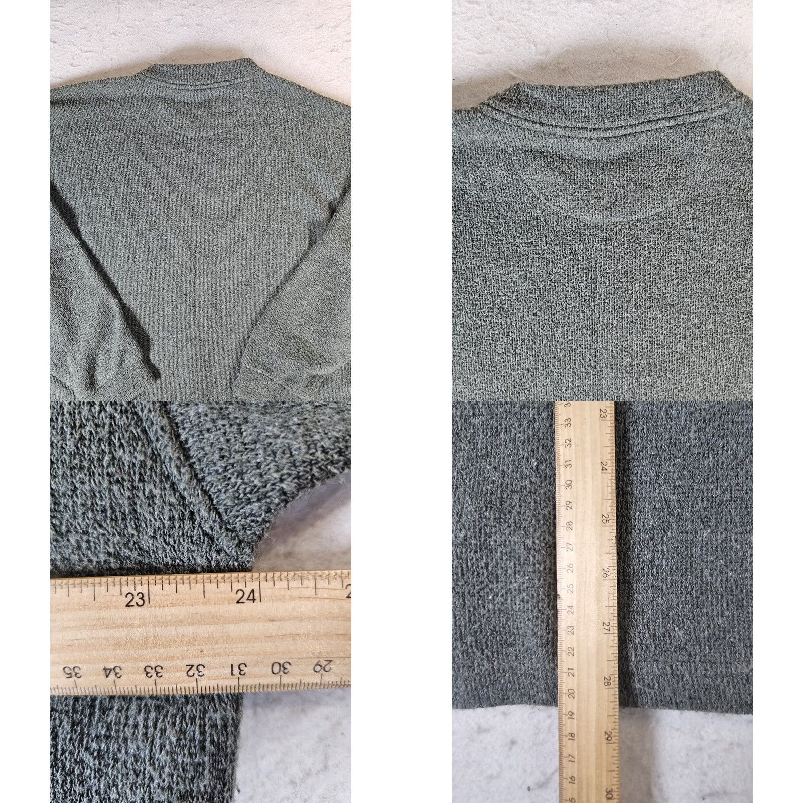 Harley Davidson Harley-Davidson Sweater Green Crew Neck Men Large Terry Cloth Classic Pullover Heavyweight Knit Cotton Blend Vintage No Size US L / EU 52-54 / 3 - 8 Thumbnail