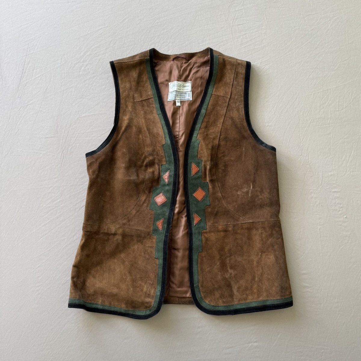 Vintage 1960s Saks Fifth Avenue Western Style Suede Vest
