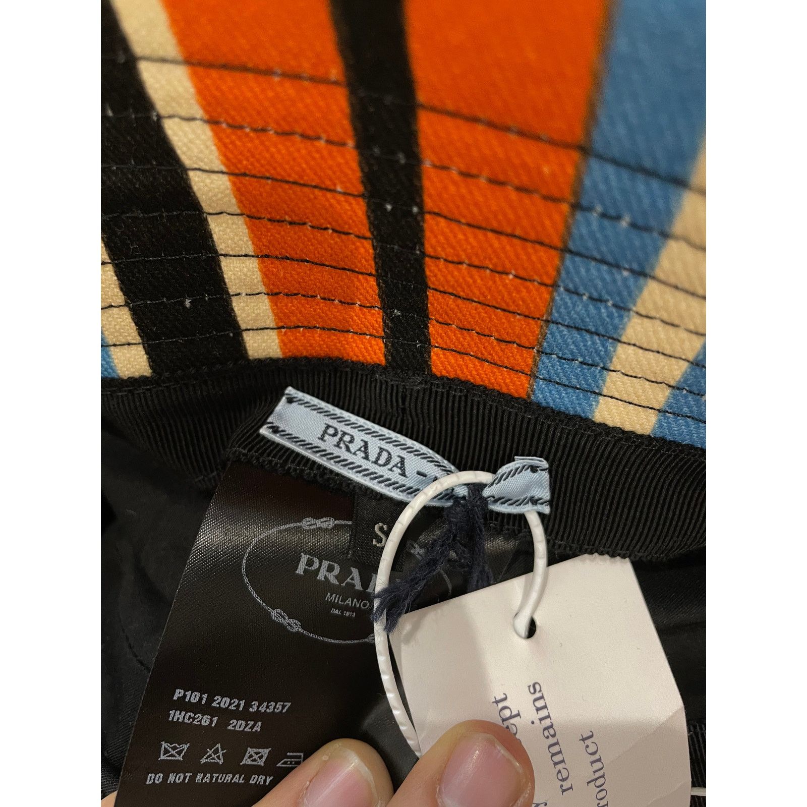 Prada Prada Bucket Hat Orange Multi New Small With Tags Size ONE SIZE - 11 Thumbnail