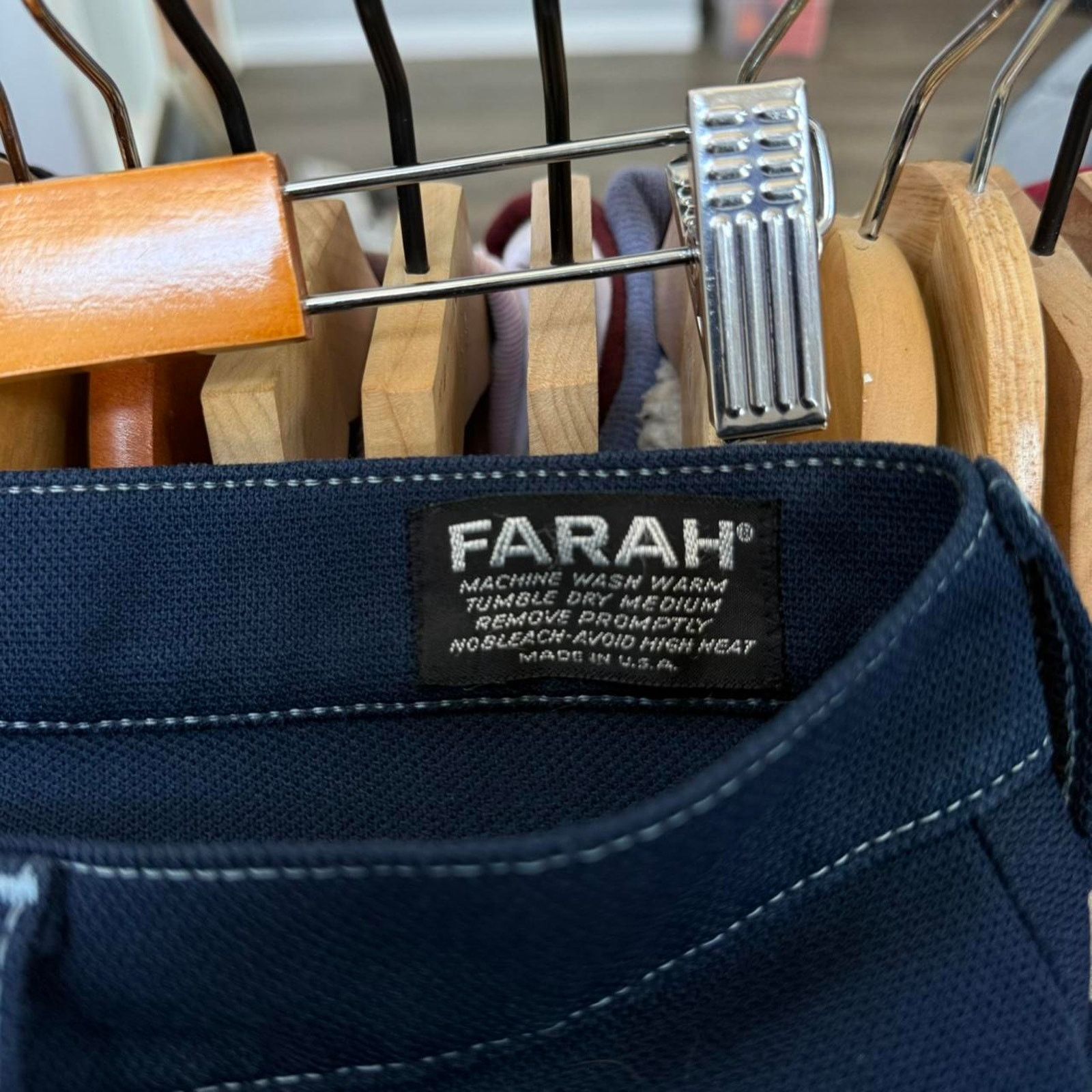 Farah Vintage 70s Farah Bootcut Pants With Distressing Size US 29 - 5 Thumbnail