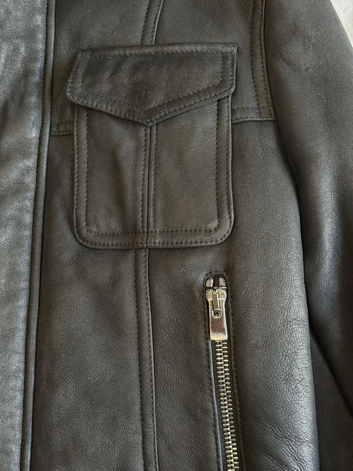 Drome Drome Shearling Leather Bomber Jacket Black Medium Size US M / EU 48-50 / 2 - 3 Thumbnail