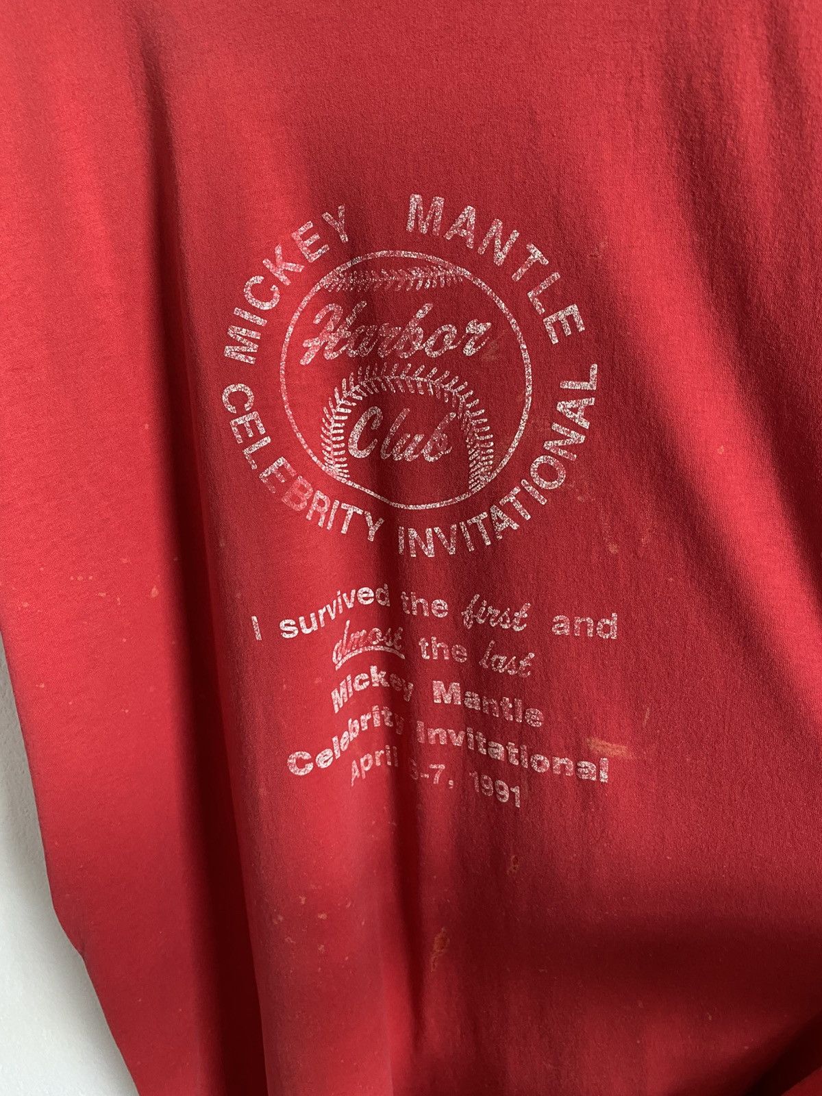 MLB Vintage 90s Mickey Mantle Celebrity Game Tee Size US XL / EU 56 / 4 - 3 Thumbnail